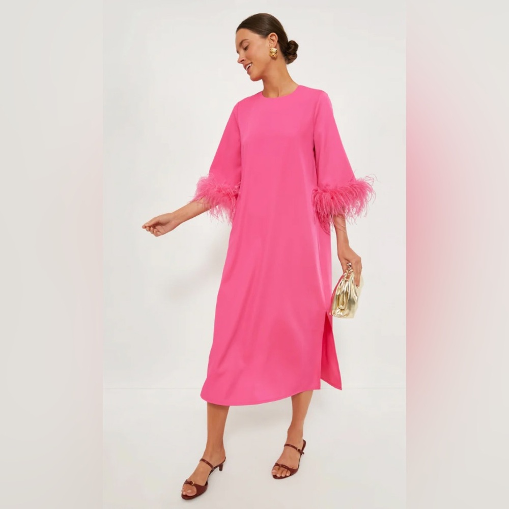 Hot Pink Feather Jamie Dress